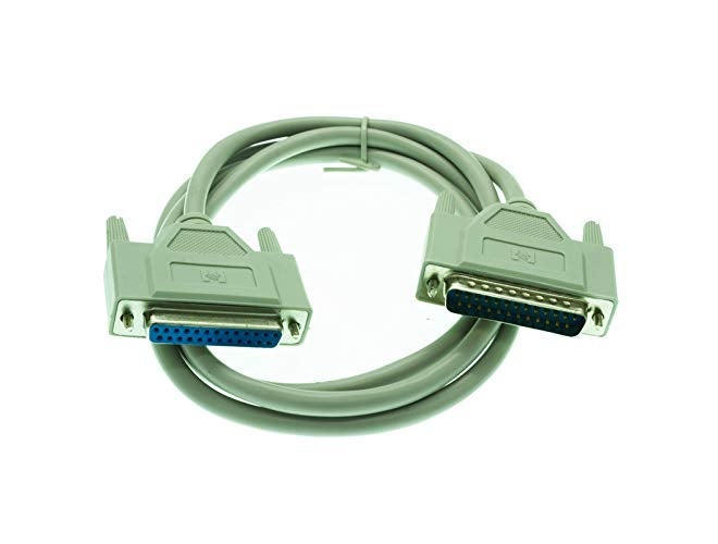كابل طابعة DB25 متوازي 25 دبوس ذكر إلى أنثى LPT 1.5 متر كابل كمبيوتر كابل تمديد طابعة 25 دبوس أخضر - Image 1